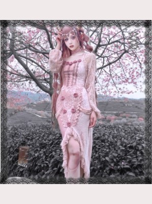 SALE! Cherry Blossom Nightmare Gothic Mermaid Skirt by Blood Supply - SIZE L (C40)